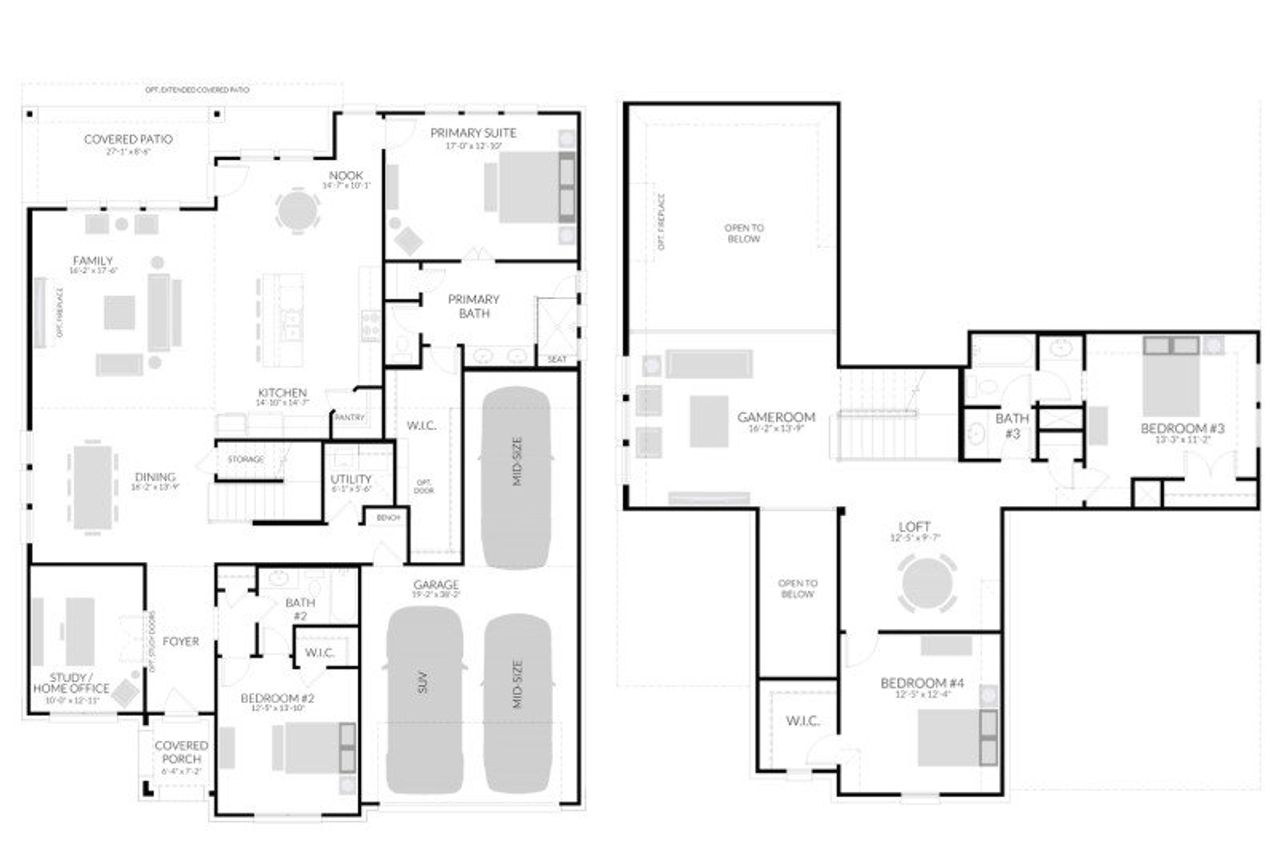 2D floor plan layout for the Acadia by Centre Living Homes in Painted Tree Lakeside, McKinney, TX (Image 2). 2D floor plan layout for the Acadia by Centre Living Homes in Painted Tree Lakeside, McKinney, TX (Image 2).