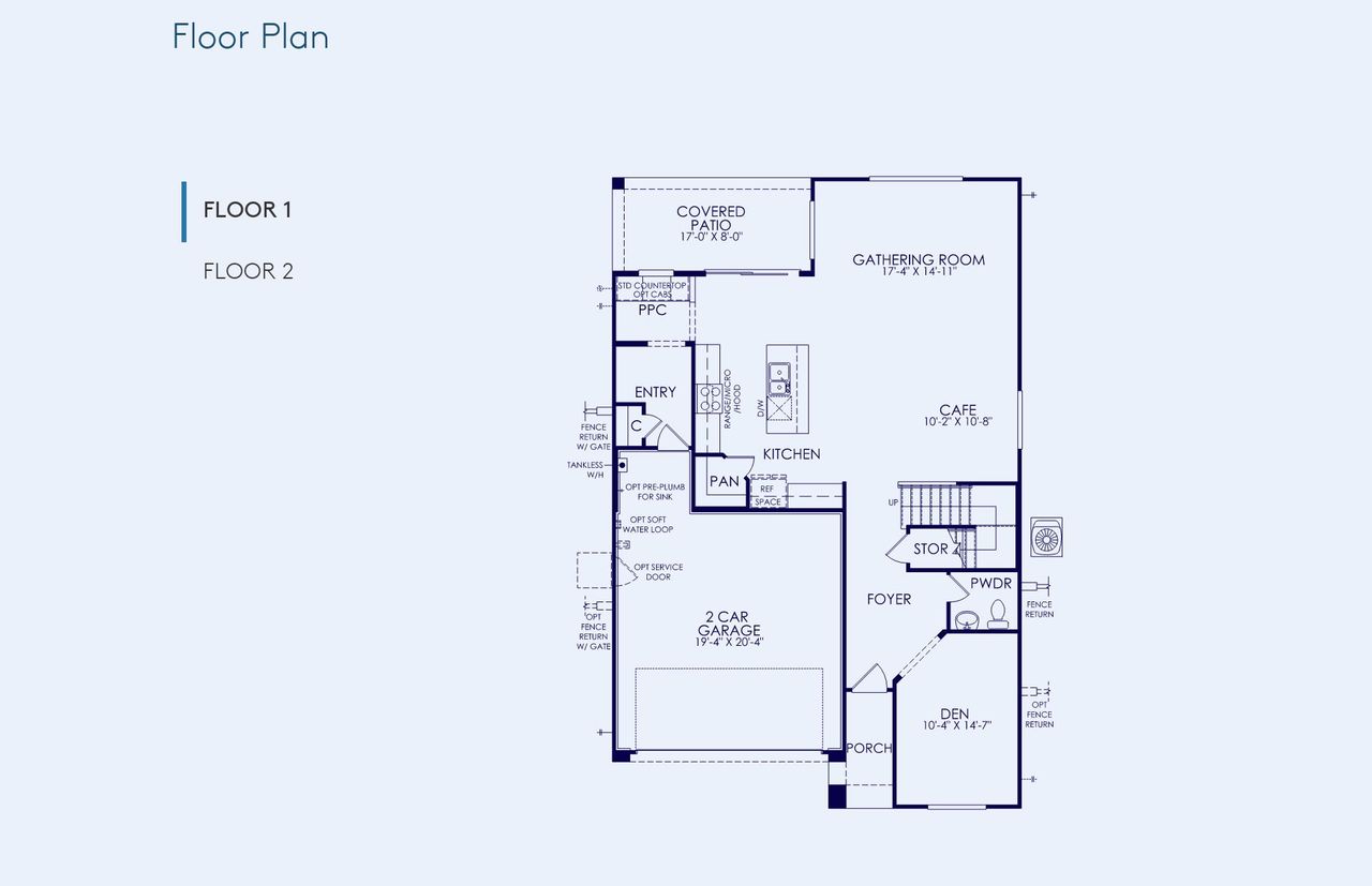 2D floor plan layout of this home in Visara, Surprise, AZ (Image 2).