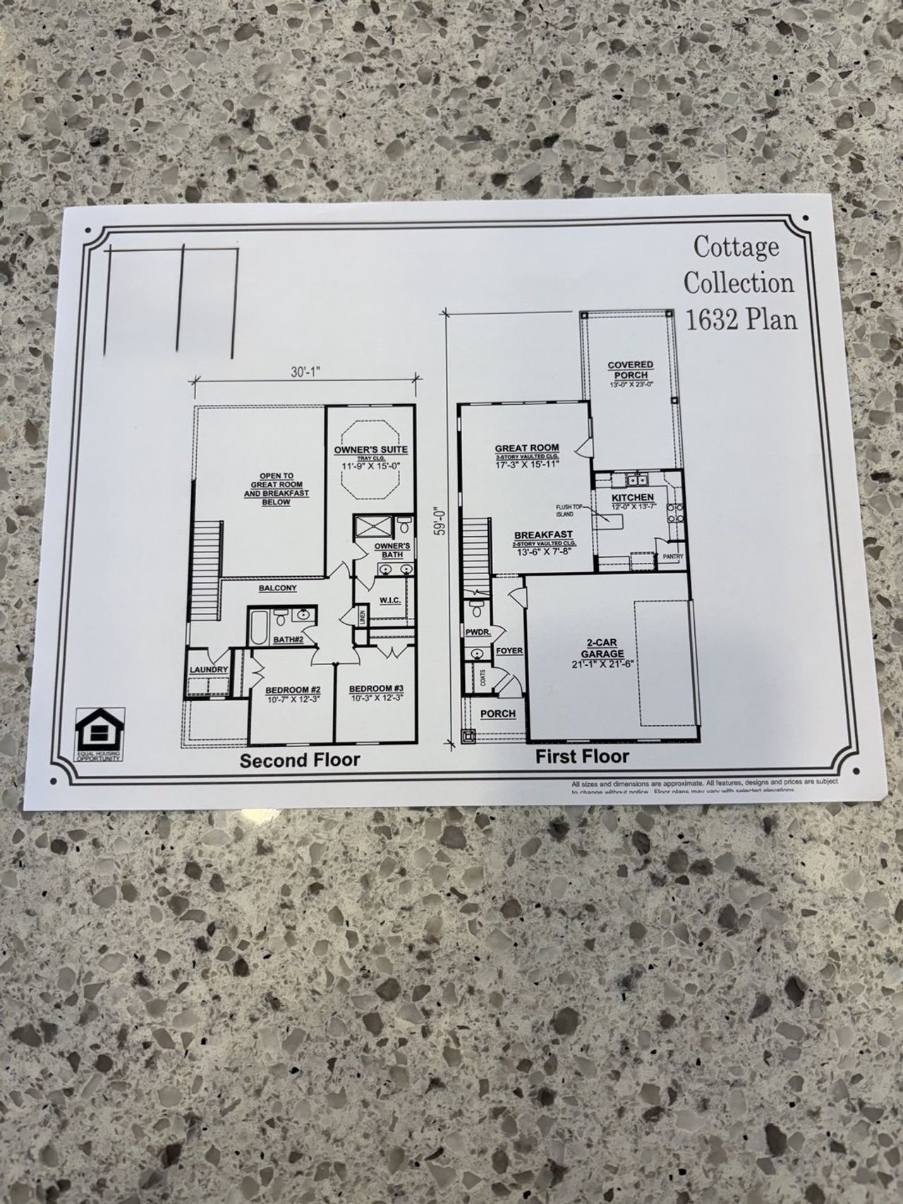 2D floor plan layout of this home in Woodruff Cove, Murfreesboro, TN (Image 2).
