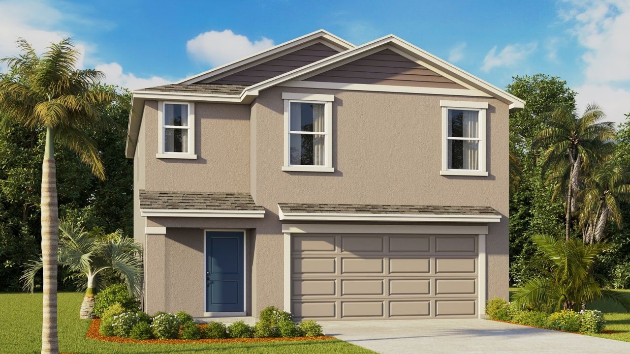 Representative exterior photo of a completed home built from the Crestview by D.R. Horton in Brookside, Ruskin, FL (Image 2).