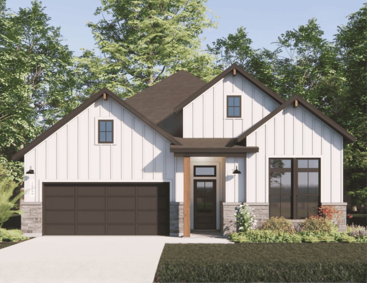 Representative exterior photo of a completed home built from the The Alamo by Joseph Creek Homes in Megan's Landing, Castroville, TX (Image 2). Representative exterior photo of a completed home built from the The Alamo by Joseph Creek Homes in Megan's Landing, Castroville, TX (Image 2).