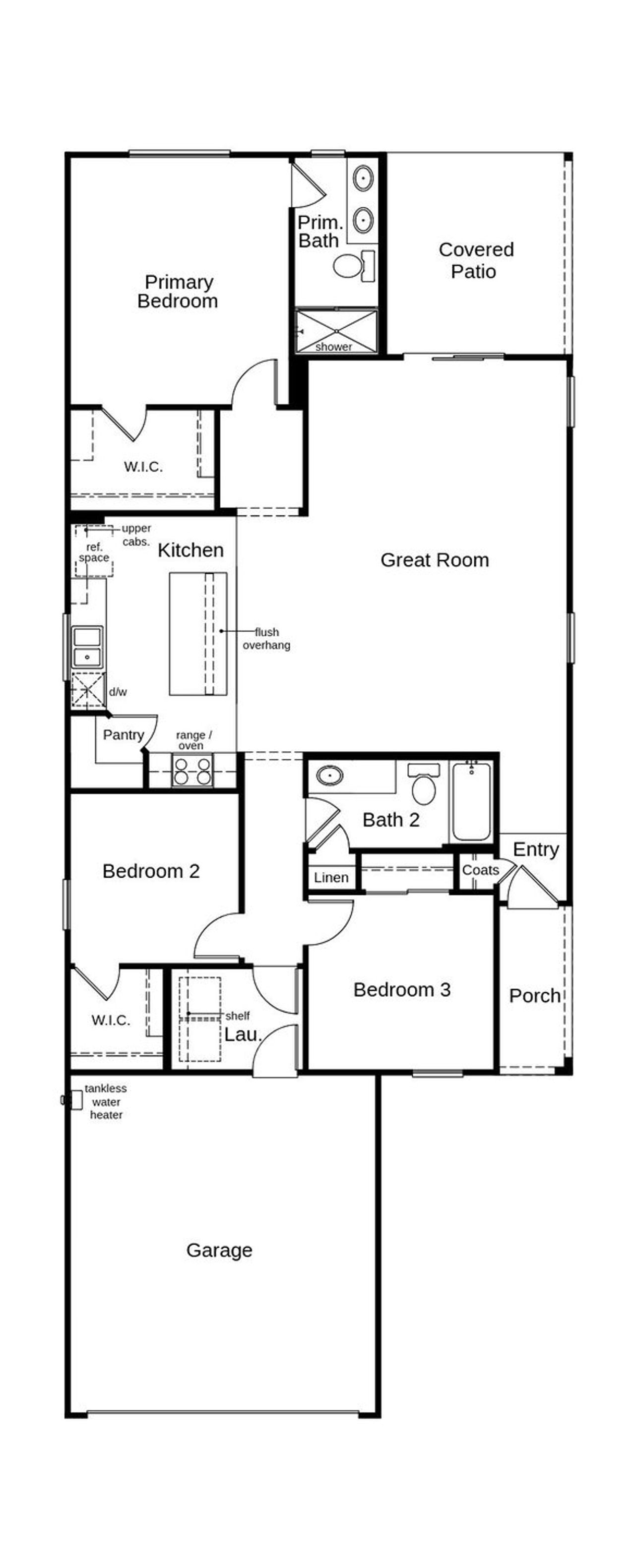 2D floor plan layout of this home in Wildflower Reserve, Tucson, AZ (Image 2).
