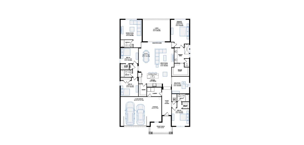 2D floor plan layout for the Harbor by Cardel Homes in Seaflower, Bradenton, FL (Image 2). 2D floor plan layout for the Harbor by Cardel Homes in Seaflower, Bradenton, FL (Image 2).