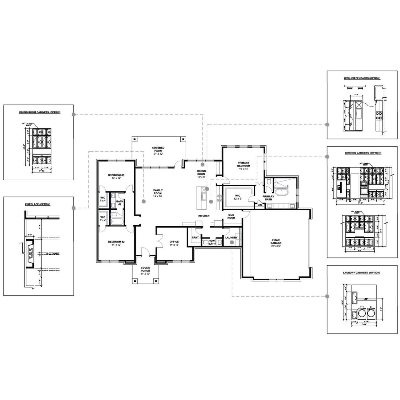 2D floor plan layout for the 2391 by Faircroft Homes in Arborwood, Waller, TX (Image 2).