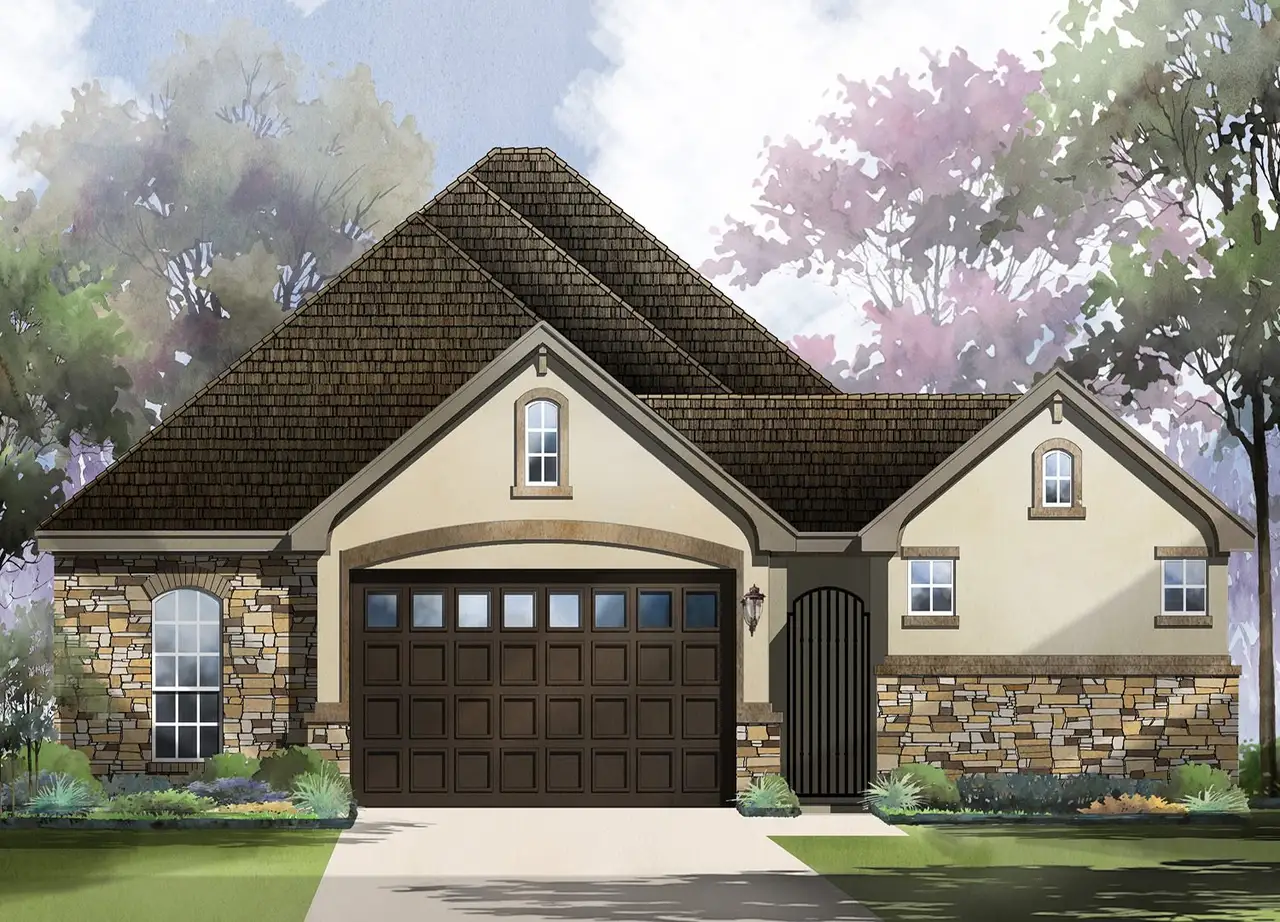 Representative exterior photo of a completed home built from the Avondale III by Sitterle Homes in Parmer Ranch 60′, Georgetown, TX (Image 2). Representative exterior photo of a completed home built from the Avondale III by Sitterle Homes in Parmer Ranch 60′, Georgetown, TX (Image 2).