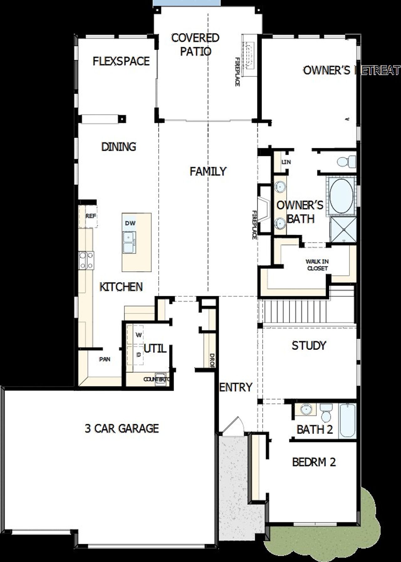 2D floor plan layout of this home in Wolf Ranch - Enclave Collection, Colorado Springs, CO (Image 2).