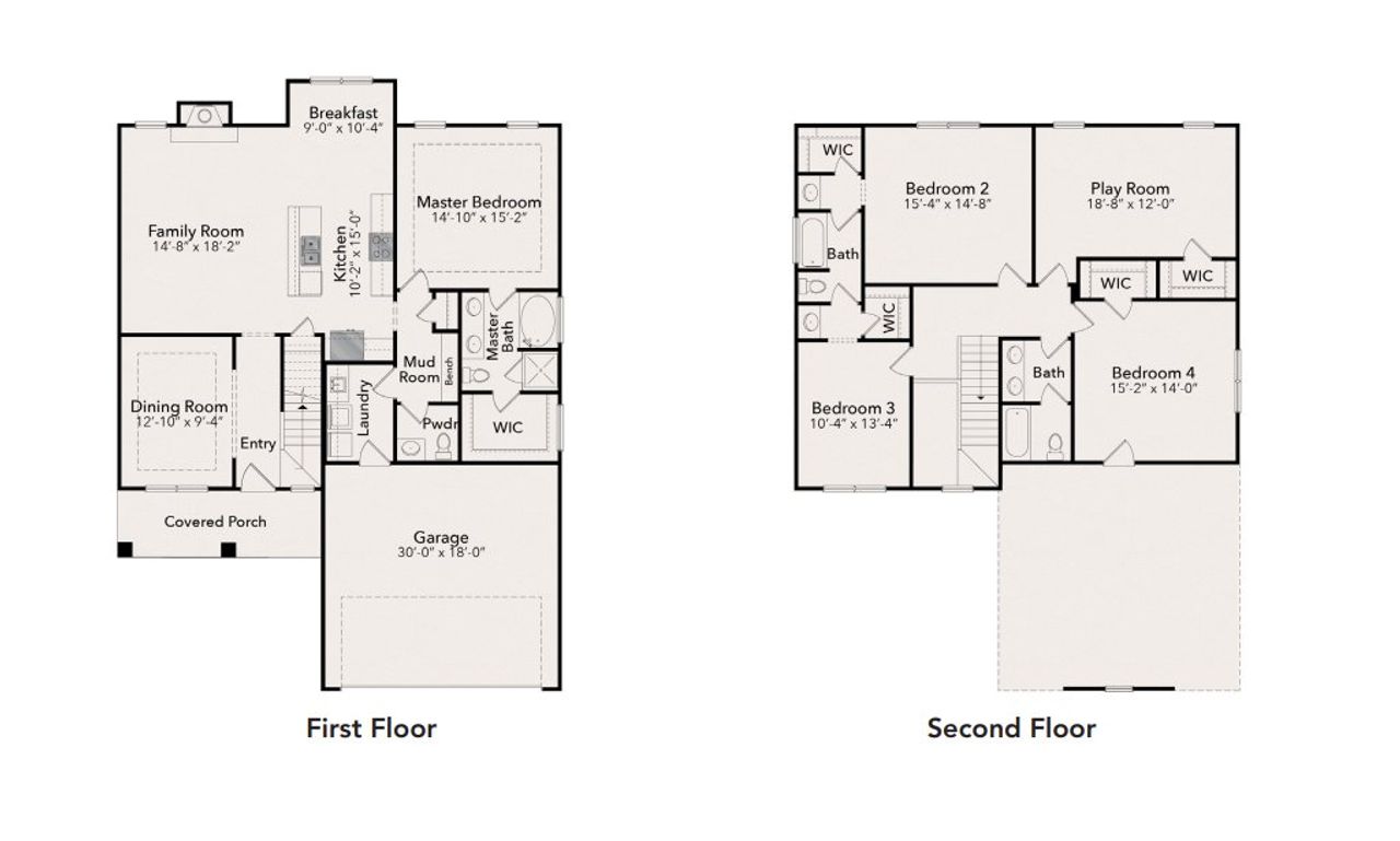 2D floor plan layout for the The Naples by JSJ Builders in Langdon Ridge, Angier, NC (Image 2). 2D floor plan layout for the The Naples by JSJ Builders in Langdon Ridge, Angier, NC (Image 2).