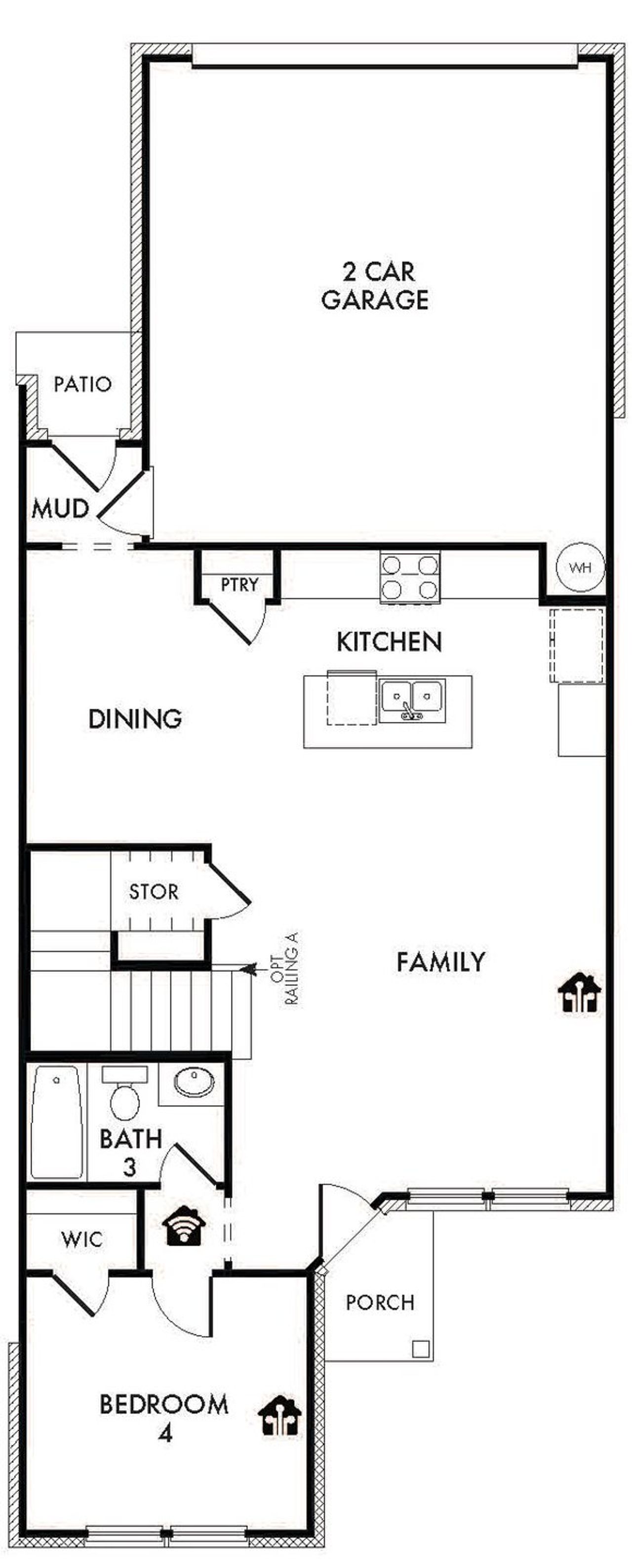 2D floor plan layout of this home in Timber Ridge, Corinth, TX (Image 2).