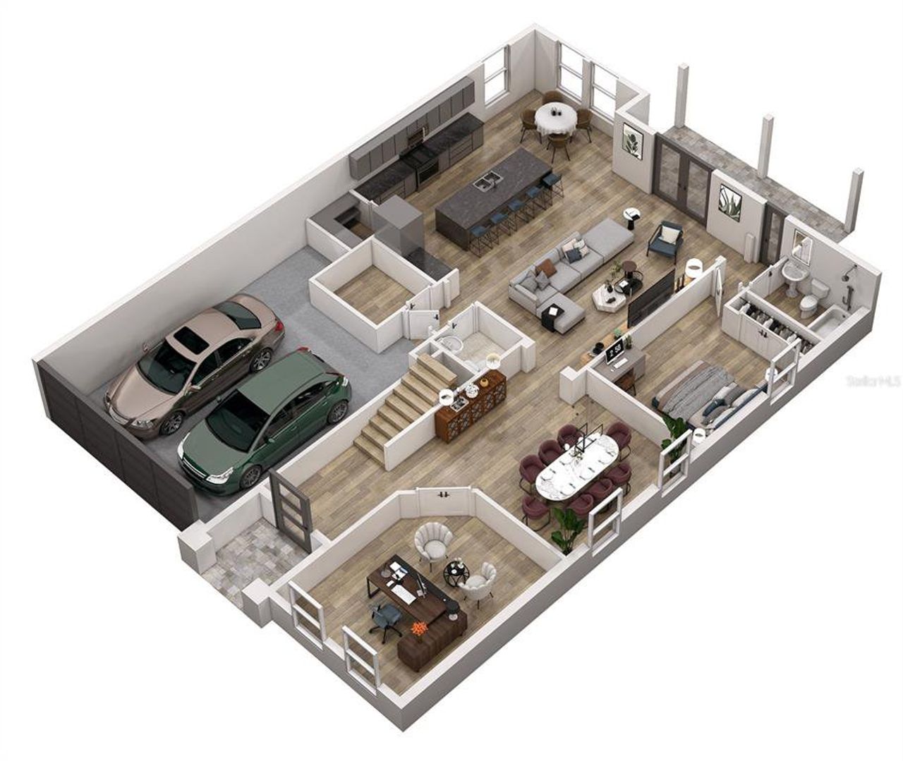 2D floor plan layout of this home in , Tampa, FL (Image 2).