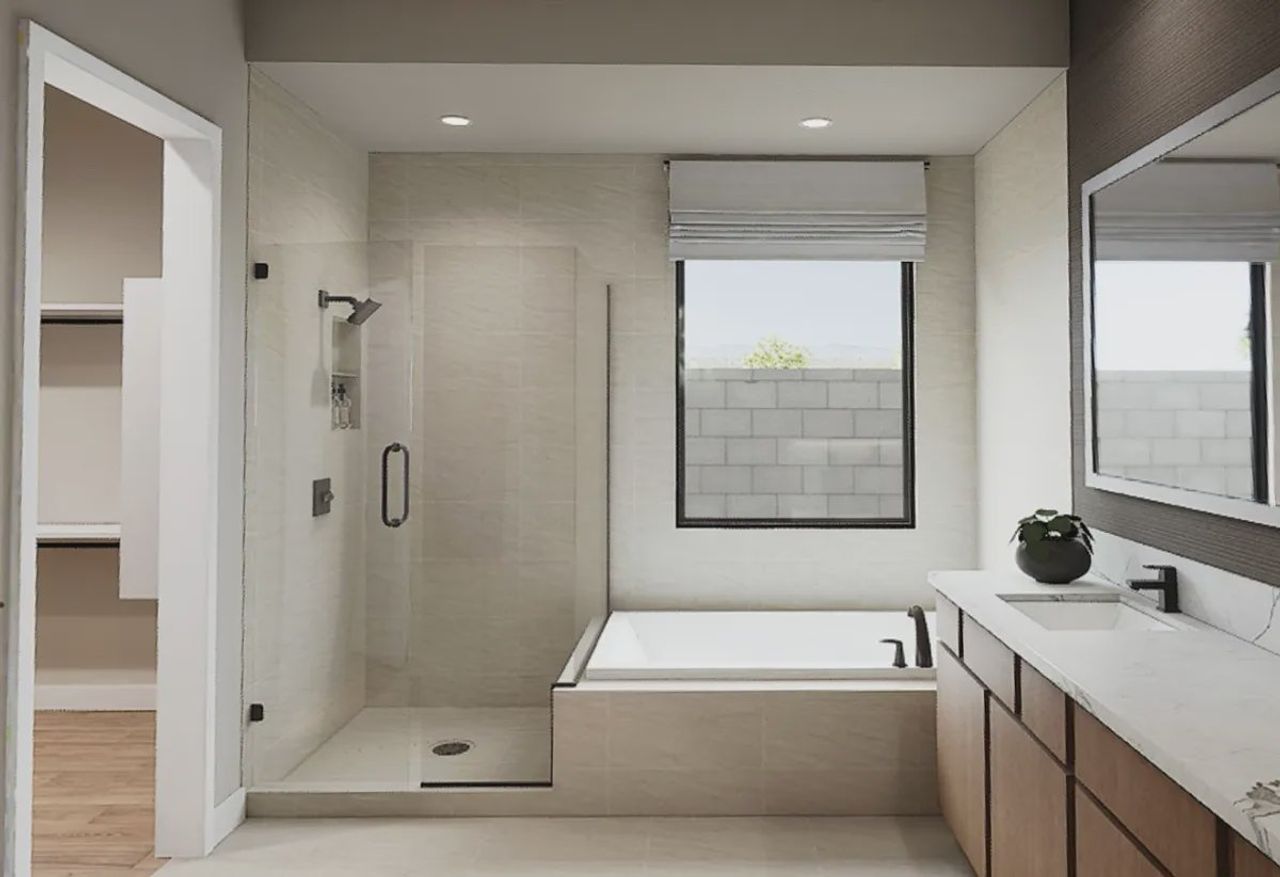 Plan 5014 Primary Bath VR Rendering - 2 of 3