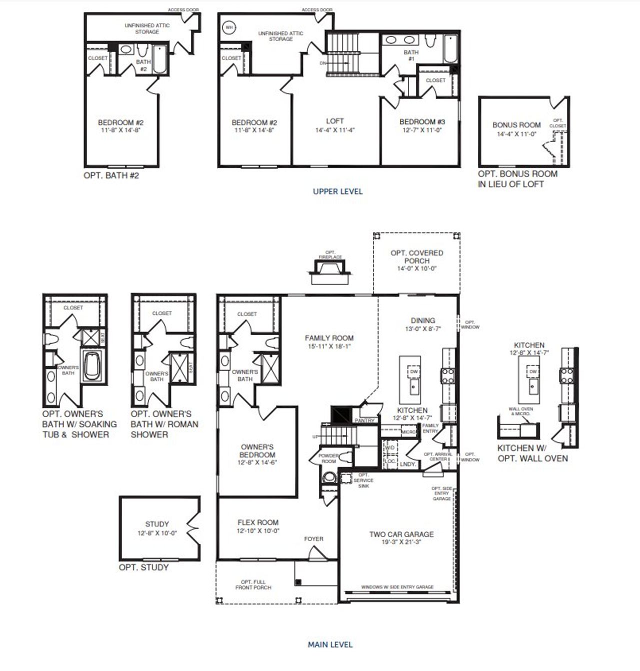 2D floor plan layout of this home in Newberry 55+, McDonough, GA (Image 2).