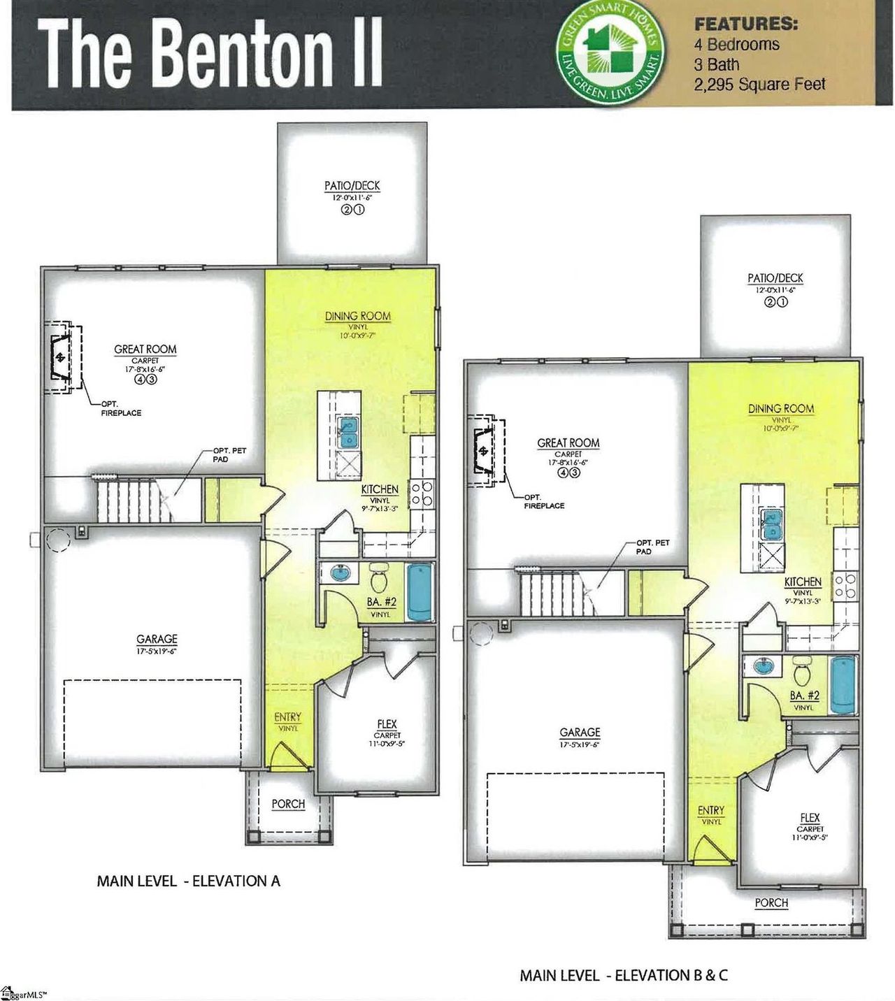 2D floor plan layout of this home in Lynbrook, Boiling Springs, SC (Image 2).