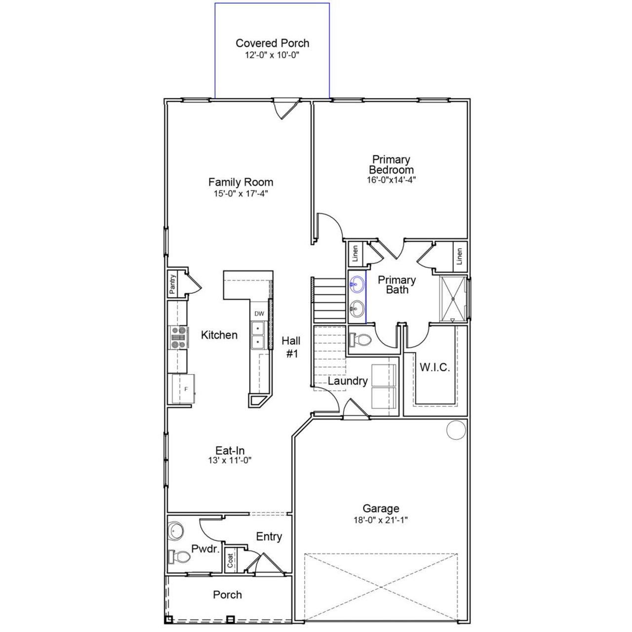 2D floor plan layout of this home in Haynes Park, Columbia, SC (Image 2).