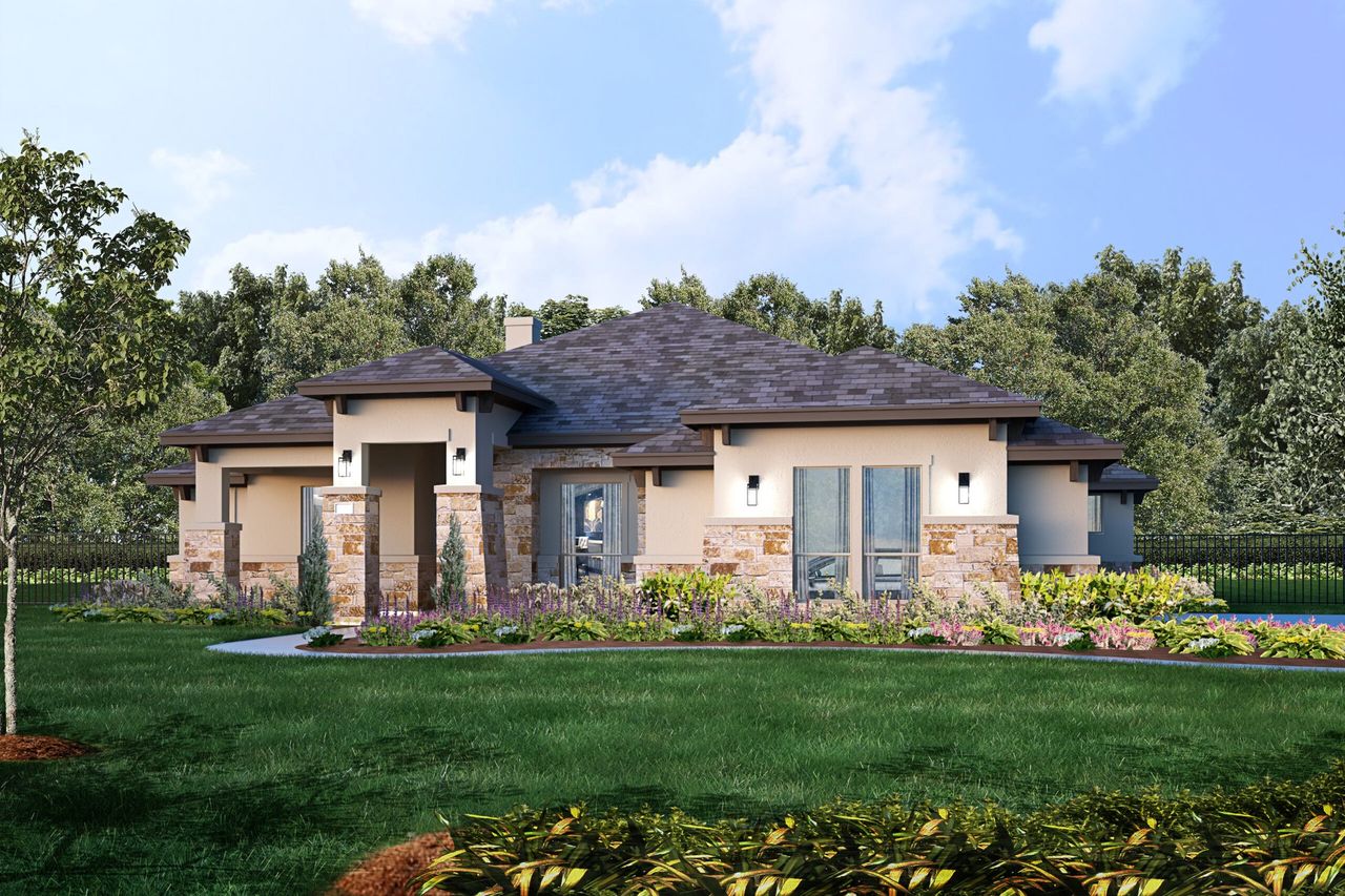 Representative exterior photo of a completed home built from the Mason II by Giddens Homes in Whispering Wind, Bertram, TX (Image 2).