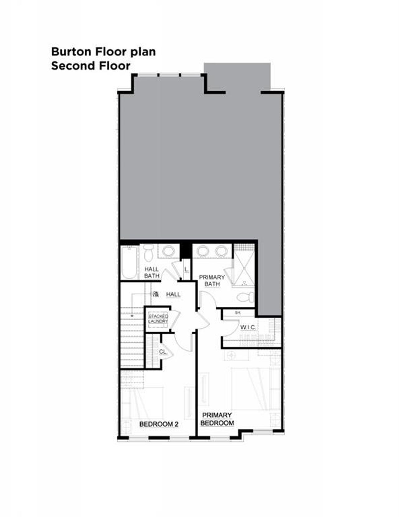 2D floor plan layout of this home in Echo Park, Suwanee, GA (Image 2).