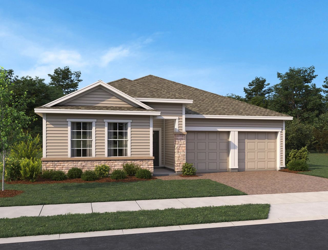 Representative exterior photo of a completed home built from the Olivera II by Ashton Woods in Trailside, Mount Dora, FL (Image 2).