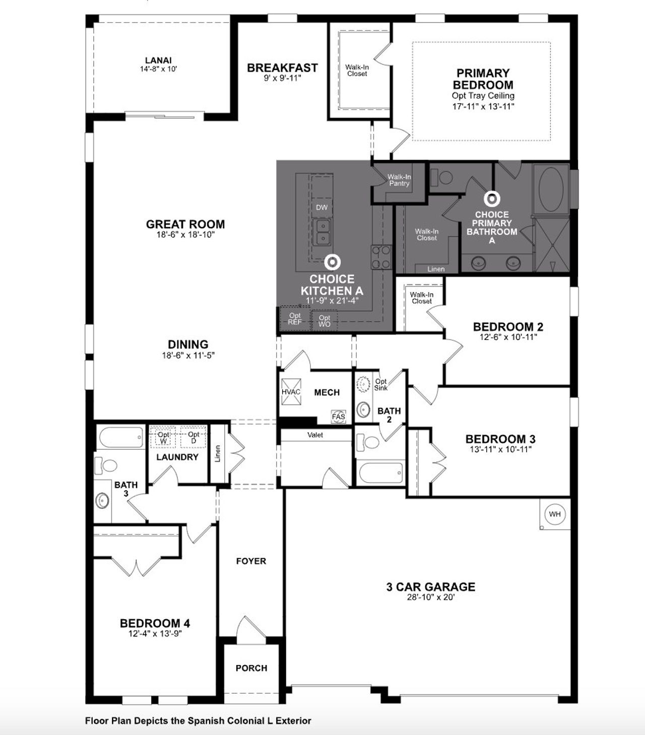 2D floor plan layout of this home in Acuera Estates, Apopka, FL (Image 2).