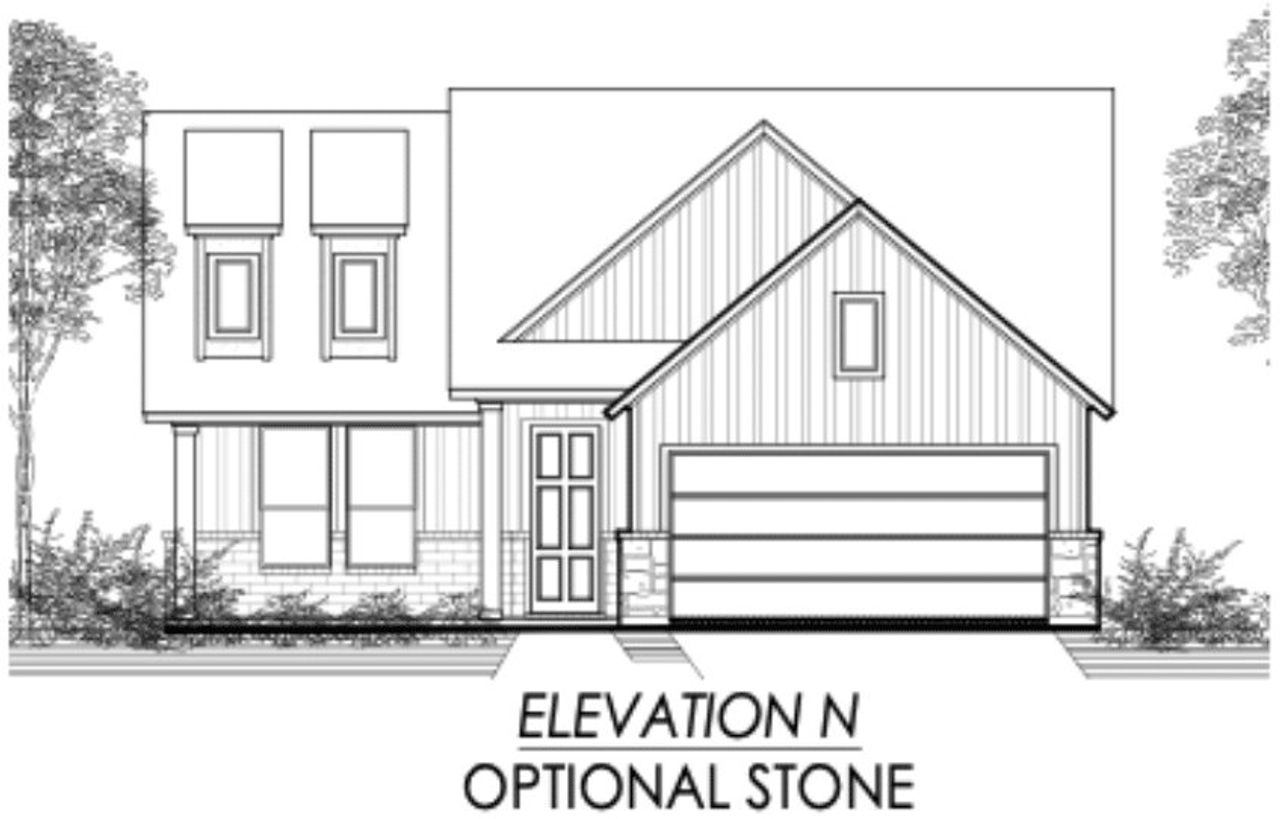 Representative rendering of the exterior for the The Elm by Lillian Custom Homes (Image 2).