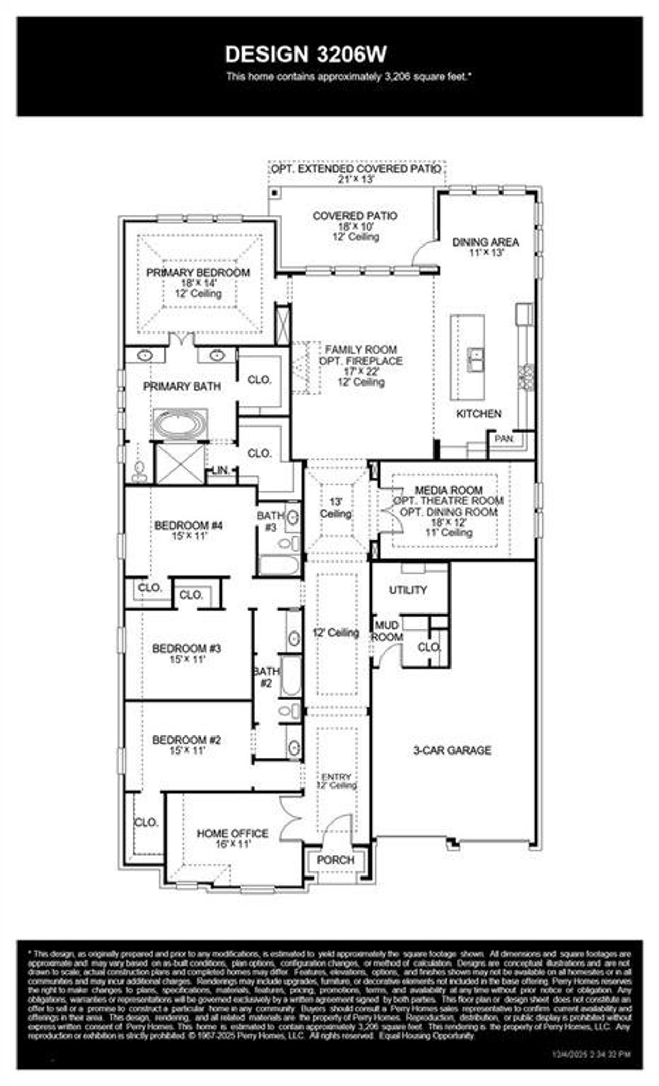 2D floor plan layout of this home in Sweetgrass, Haslet, TX (Image 2).