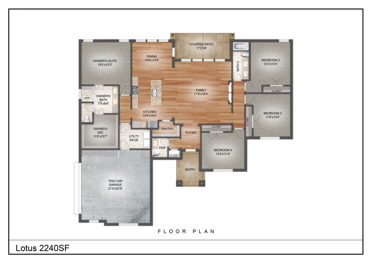 2D floor plan layout of this home in Zion Valley, Poolville, TX (Image 2).