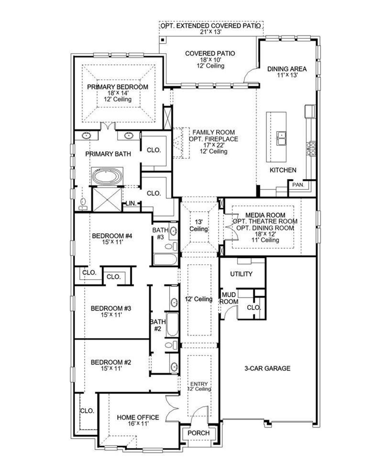 2D floor plan layout of this home in Riceland, Mont Belvieu, TX (Image 2).