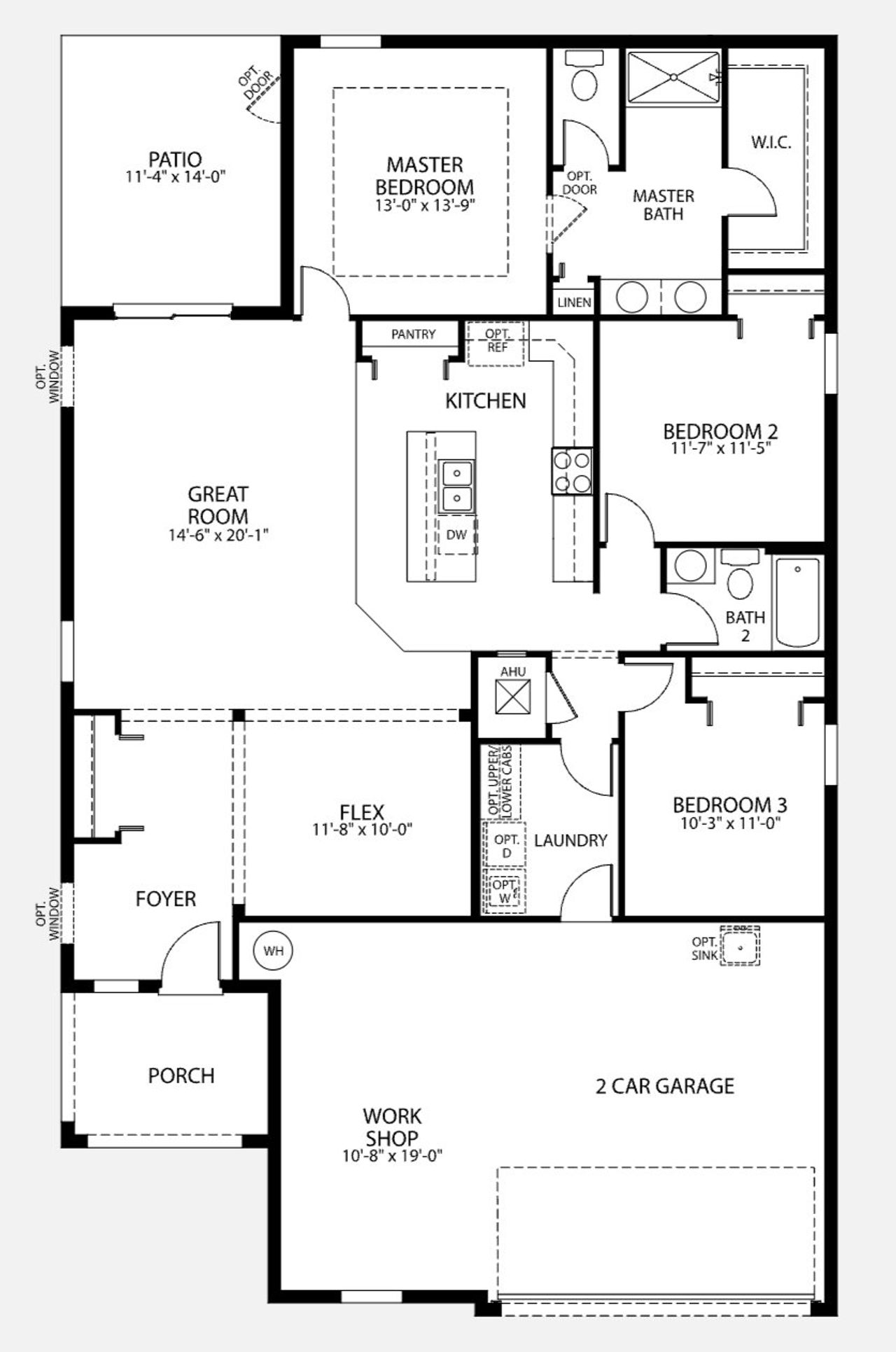 2D floor plan layout of this home in Sorrento & Mount Dora, Sorrento, FL (Image 2).