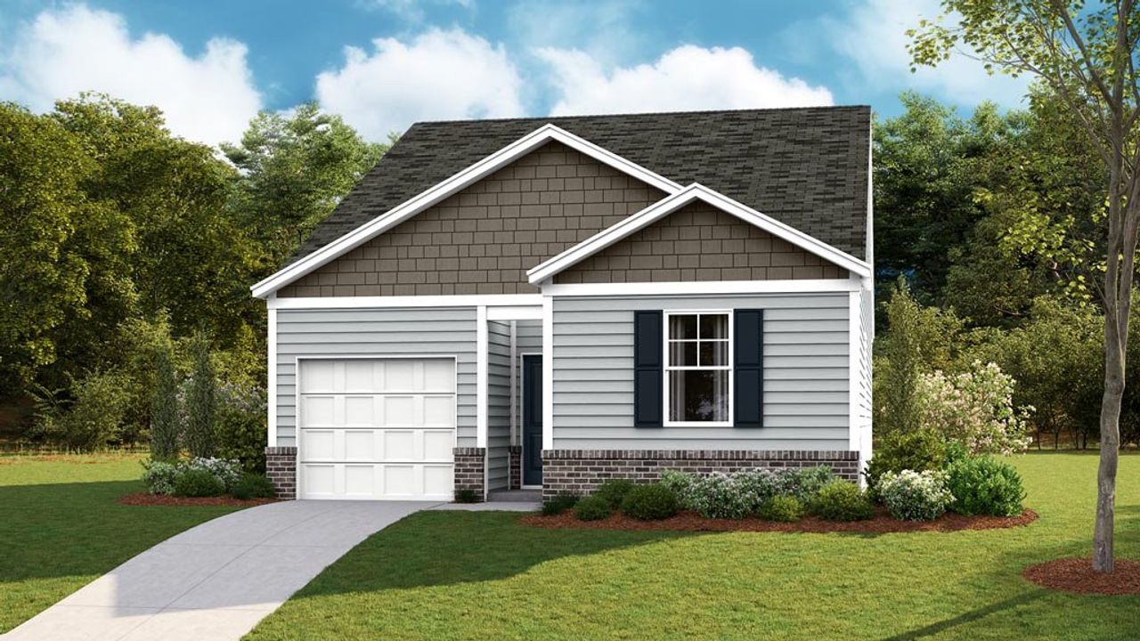 Representative exterior photo of a completed home built from the Sullivan by D.R. Horton in Evergreen Landing, Rossville, GA (Image 2).