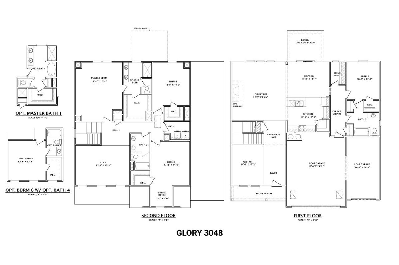 2D floor plan layout of this home in Declaration Homes, Grovetown, GA (Image 2).