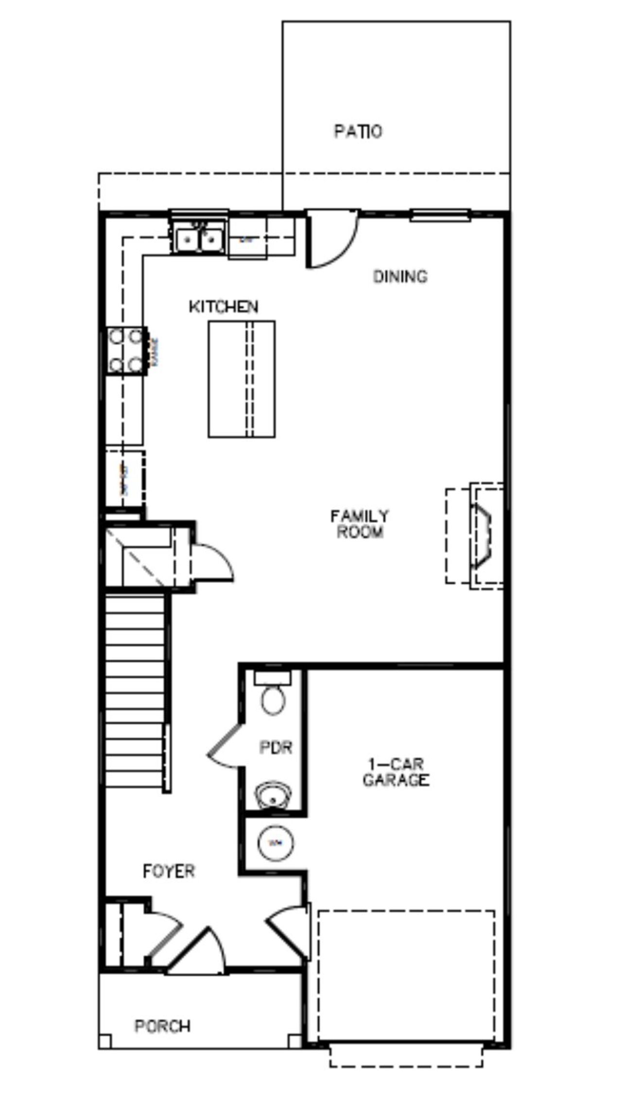 2D floor plan layout for the Kendall by Peachtree Building Group in Benton Woods, Covington, GA (Image 2).