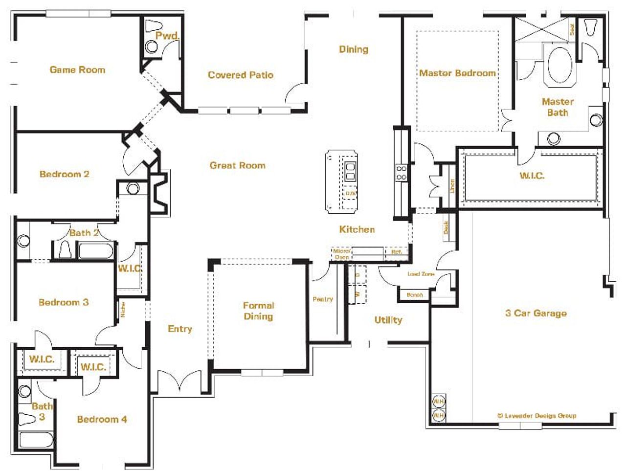 2D floor plan layout for the Granshire by Sitterle Homes in Belle Oaks, Bulverde, TX (Image 2). 2D floor plan layout for the Granshire by Sitterle Homes in Belle Oaks, Bulverde, TX (Image 2).