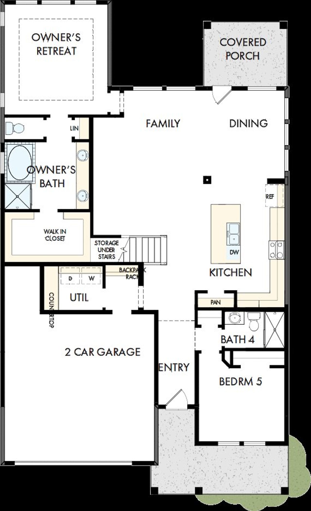 2D floor plan layout of this home in Headwaters 50' - Executive Series, Dripping Springs, TX (Image 2). 2D floor plan layout of this home in Headwaters 50' - Executive Series, Dripping Springs, TX (Image 2).