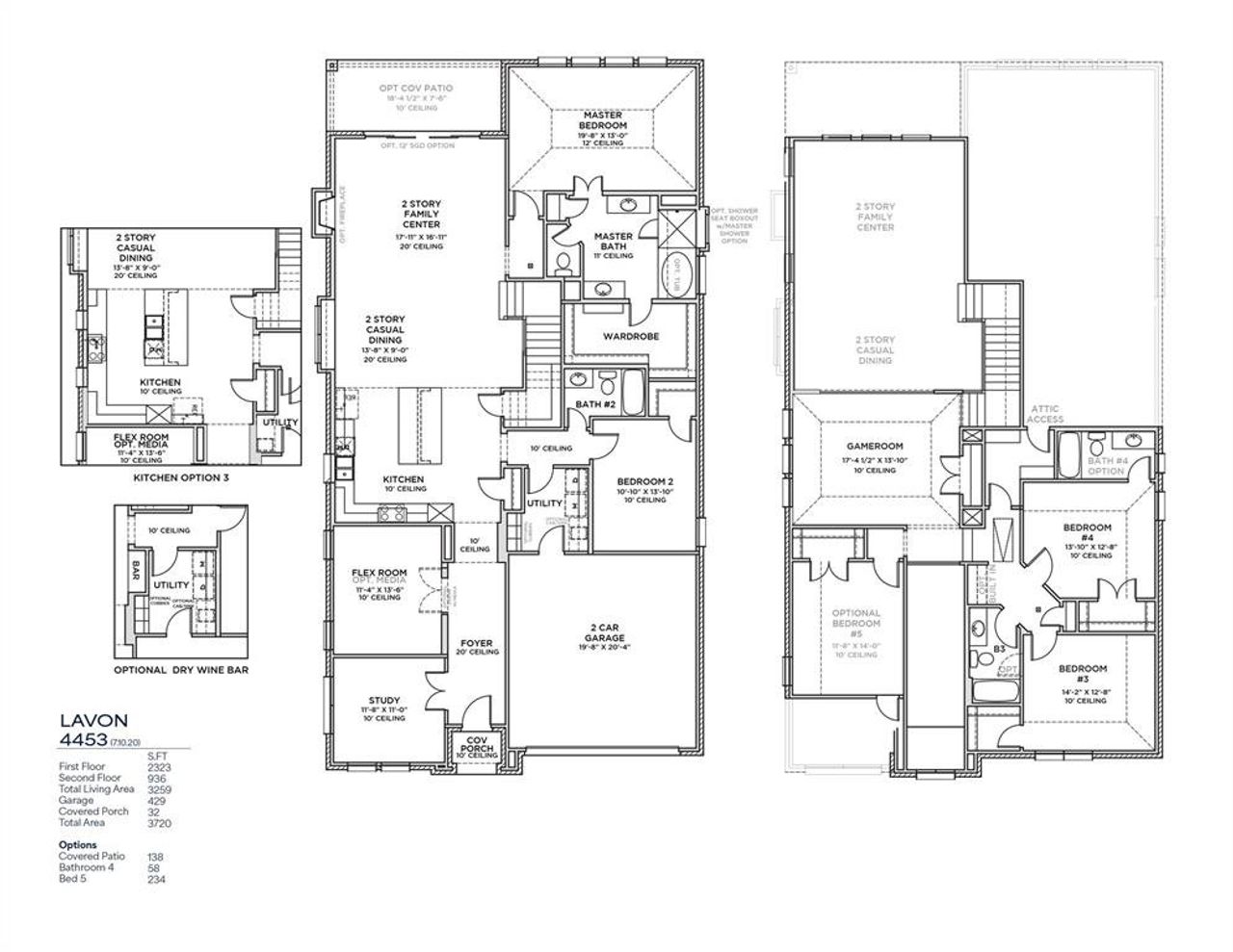 2D floor plan layout of this home in Tavolo Park, Fort Worth, TX (Image 2).