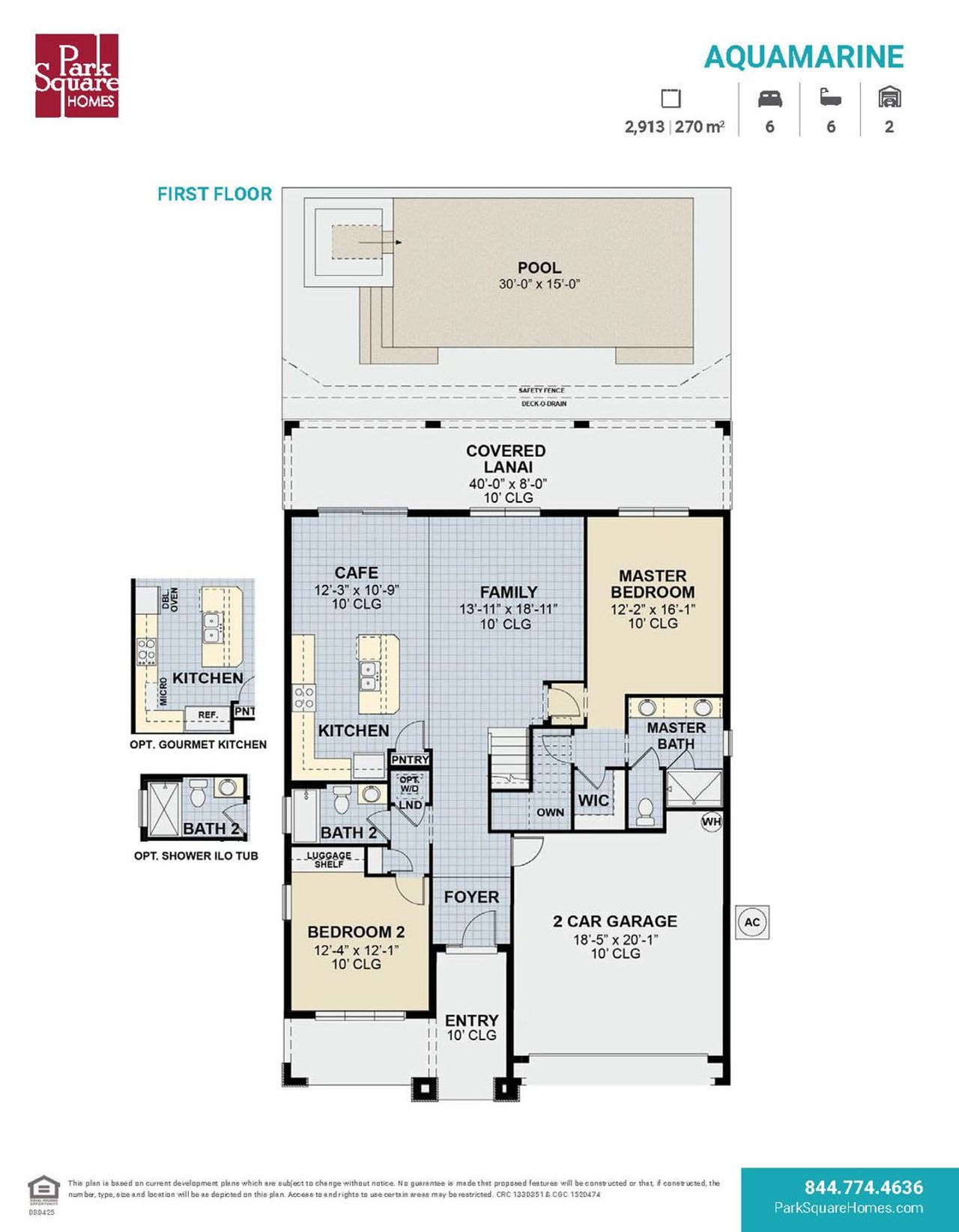 2D floor plan layout for the Aquamarine by Park Square Residential in Elevated at Sonoma Resort, Kissimmee, FL (Image 2). 2D floor plan layout for the Aquamarine by Park Square Residential in Elevated at Sonoma Resort, Kissimmee, FL (Image 2).