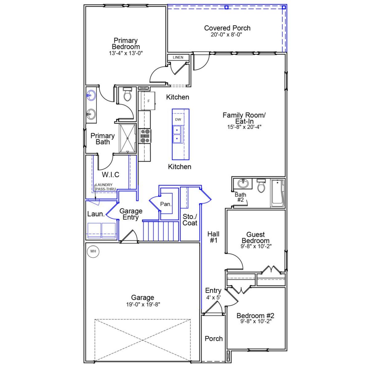 2D floor plan layout of this home in Hainer Place, Conway, SC (Image 2).