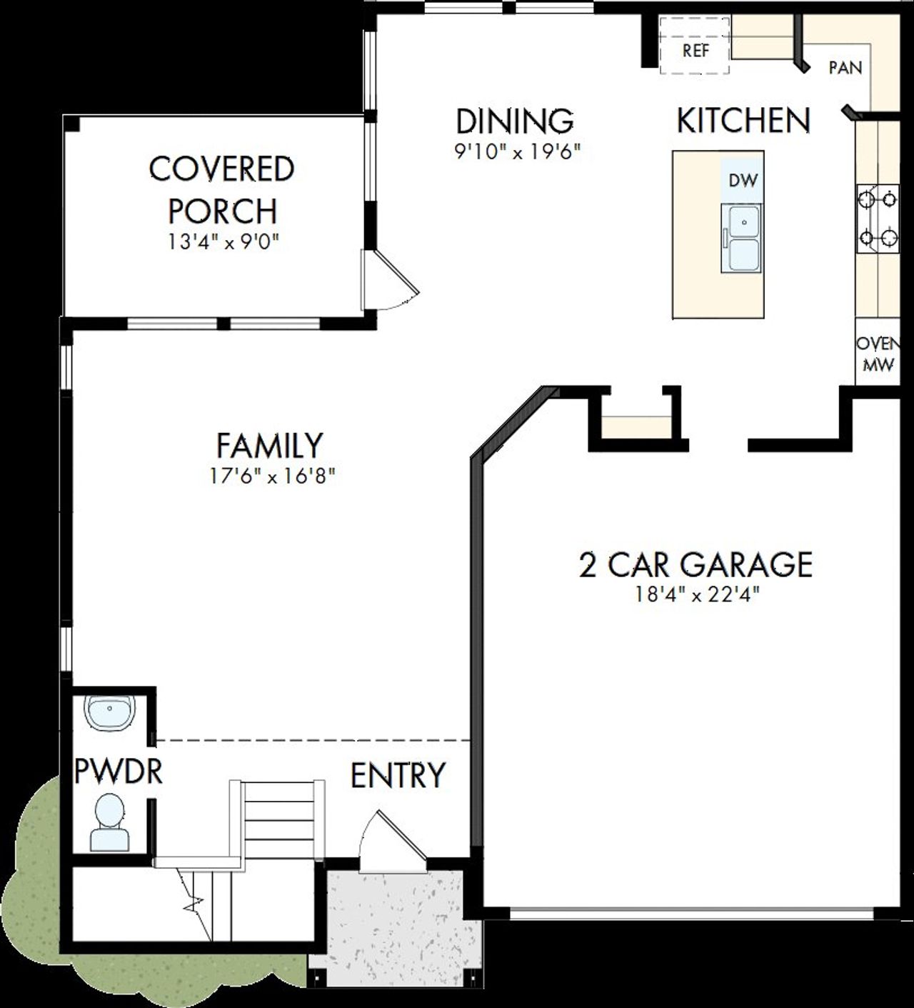 2D floor plan layout of this home in Walsh Gardens, Fort Worth, TX (Image 2).