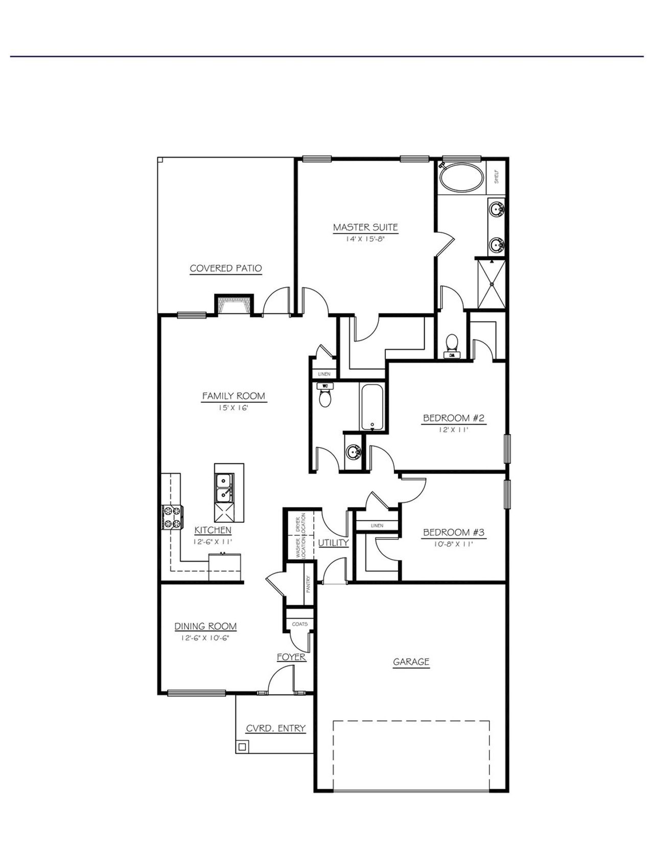 2D floor plan layout for the MADDISON by D.R. Horton in Briargate, Fountain Inn, SC (Image 2). 2D floor plan layout for the MADDISON by D.R. Horton in Briargate, Fountain Inn, SC (Image 2).