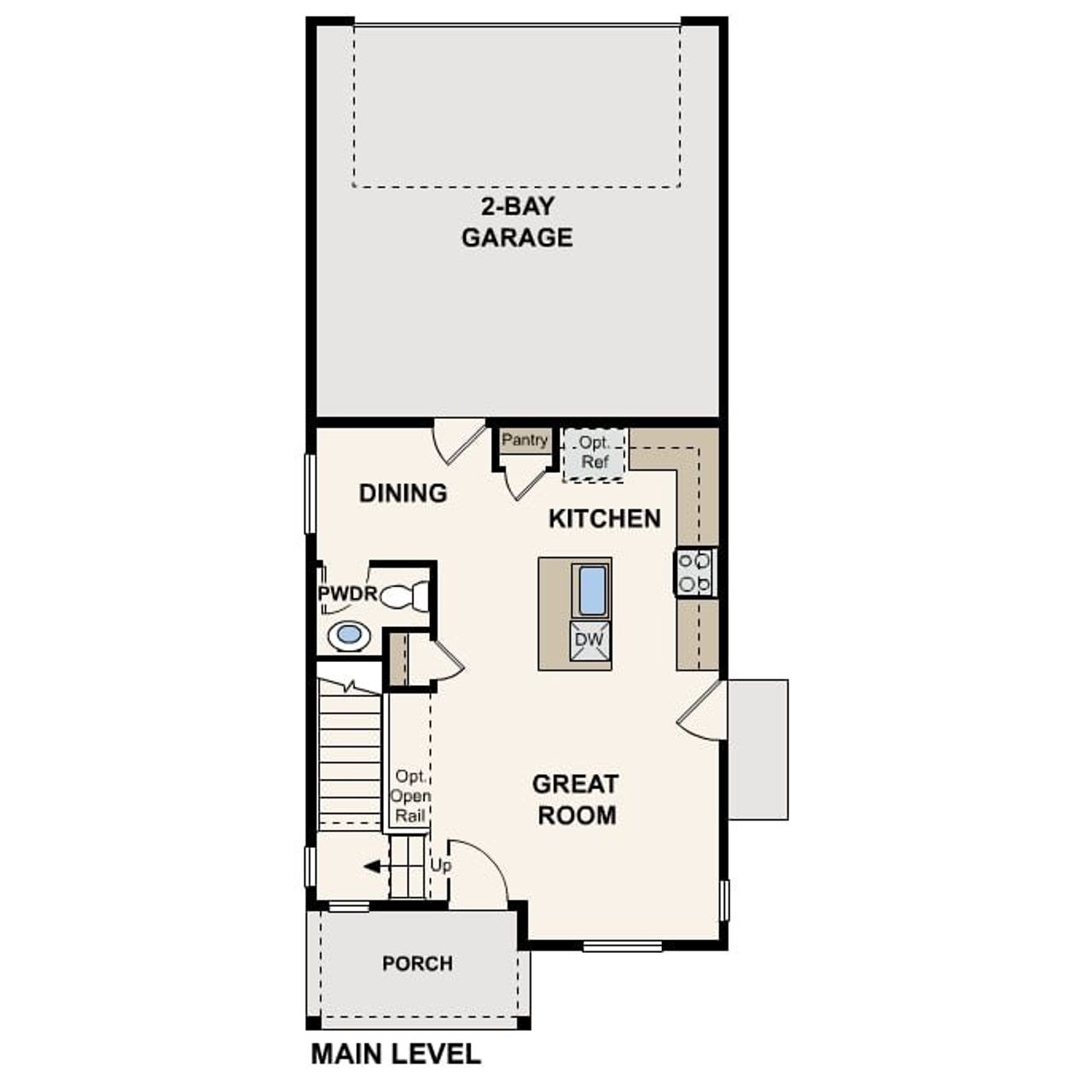 2D floor plan layout for the Monroe by Century Communities in Painted Prairie, Aurora, CO (Image 2). 2D floor plan layout for the Monroe by Century Communities in Painted Prairie, Aurora, CO (Image 2).