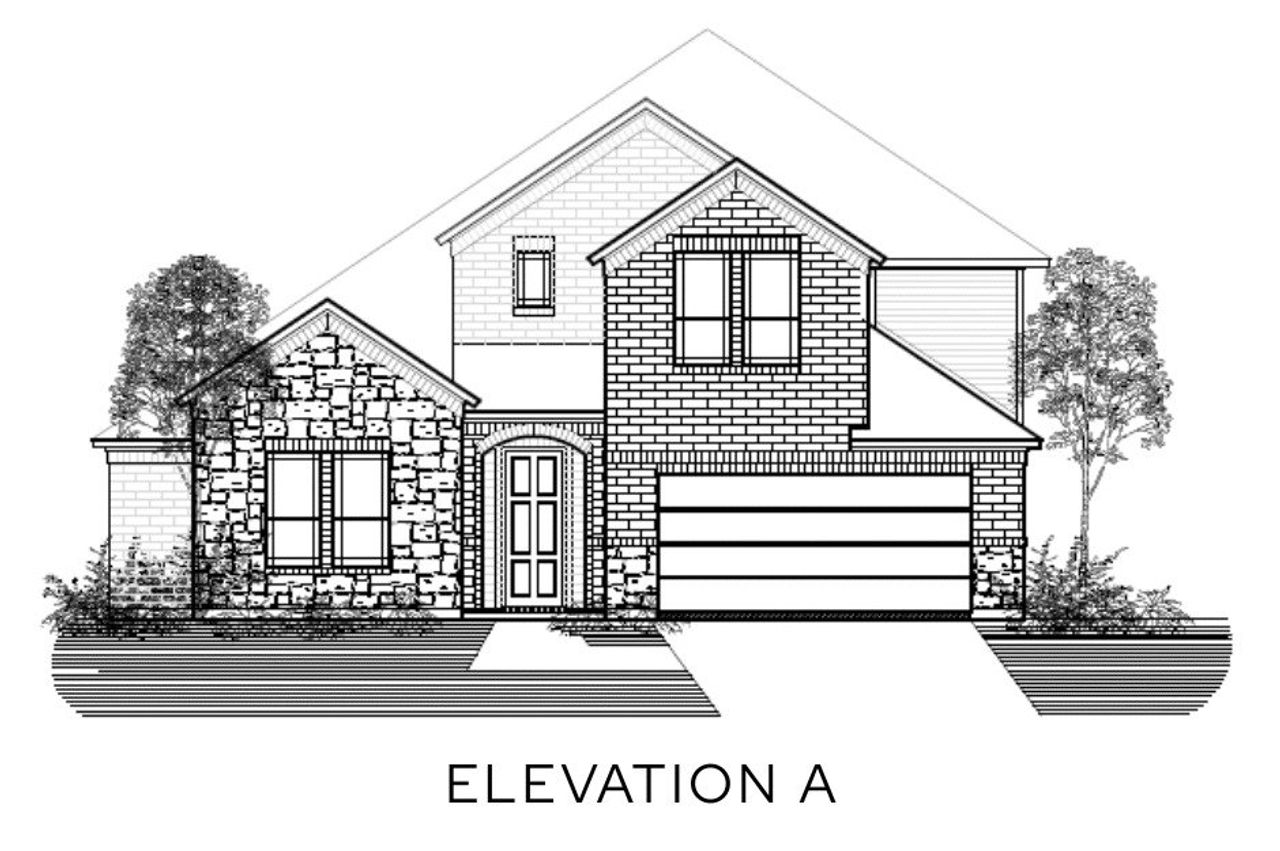 Representative rendering of the exterior for the The Melrose by Lillian Custom Homes (Image 2).