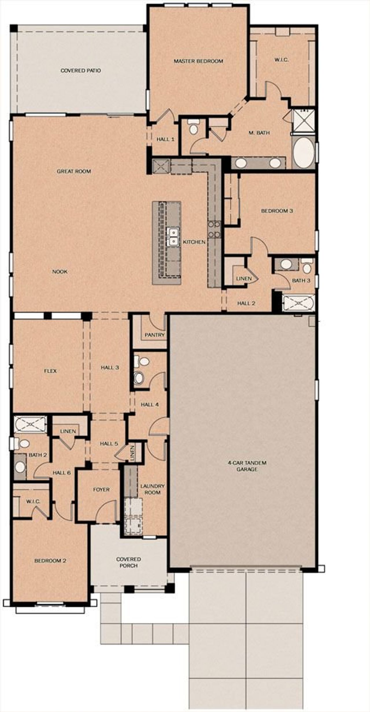 2D floor plan layout of this home in North Shore at Enclave, Litchfield Park, AZ (Image 2). 2D floor plan layout of this home in North Shore at Enclave, Litchfield Park, AZ (Image 2).