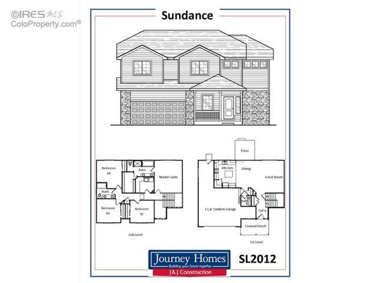 2D floor plan layout for the Sundance by J&J Construction in Union Colony West, Greeley, CO (Image 2). 2D floor plan layout for the Sundance by J&J Construction in Union Colony West, Greeley, CO (Image 2).