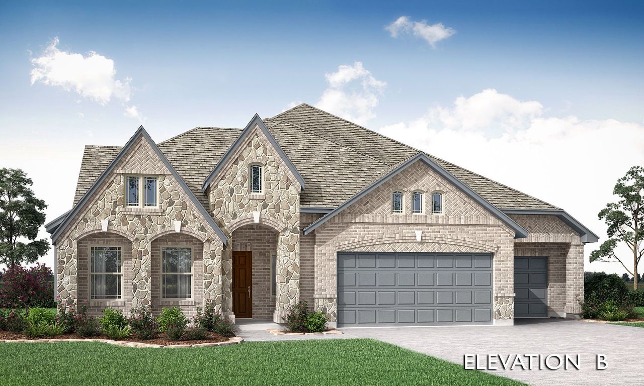 Elevation B. 2,775sf New Home in Mansfield, TX Elevation B. 2,775sf New Home in Mansfield, TX