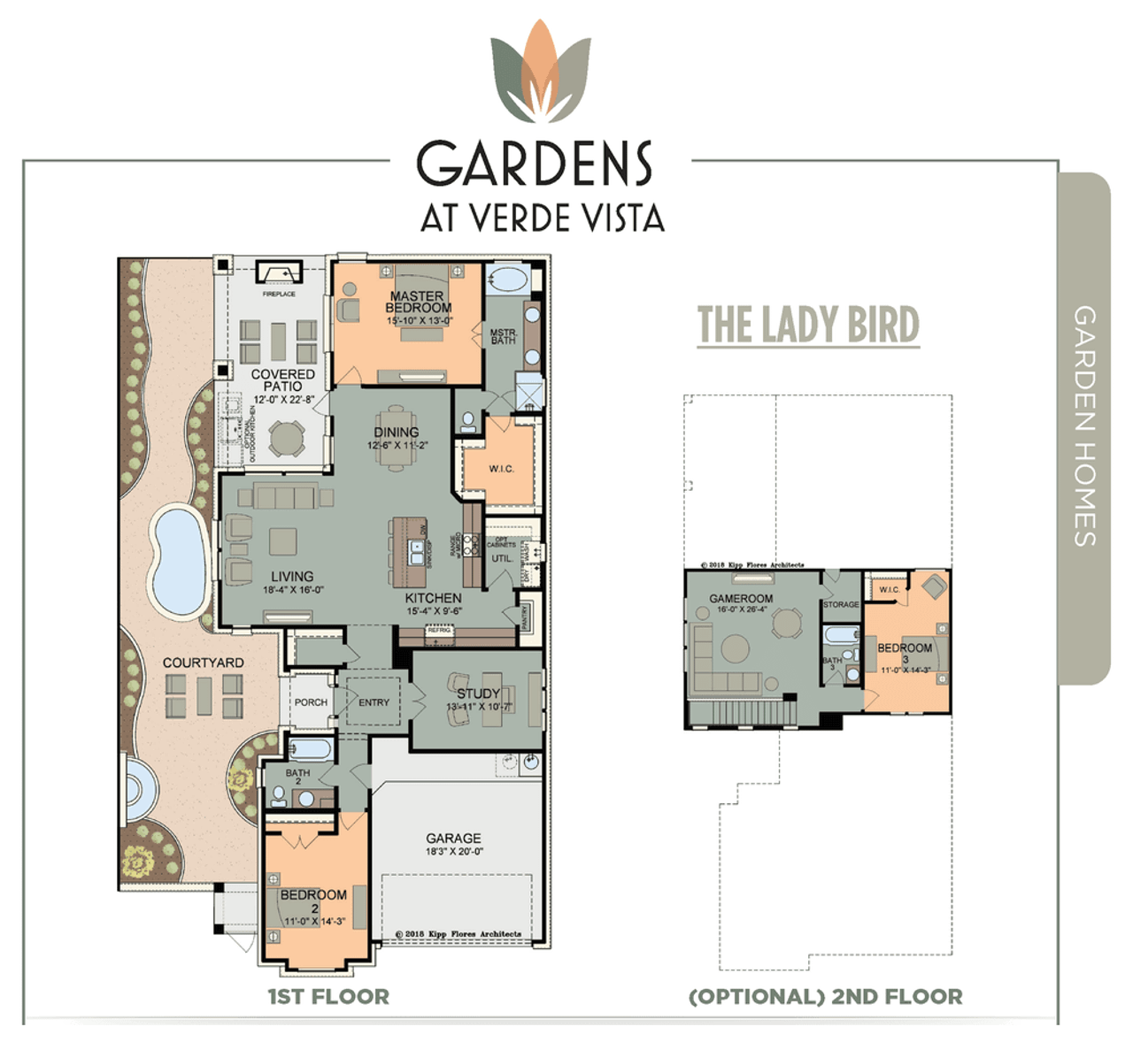 Image 2 representing the Ladybird by Spicewood Communities in Gardens at Verde Vista, Georgetown, TX.