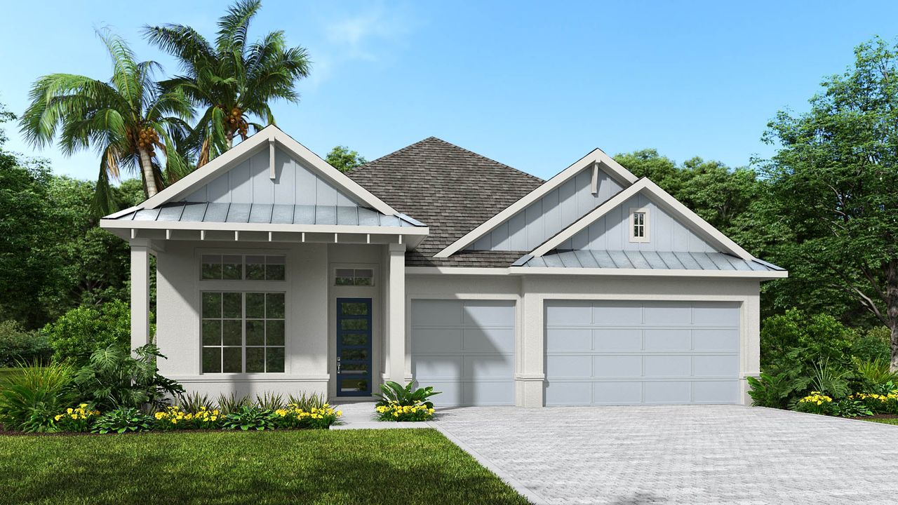 Representative exterior photo of a completed home built from the 2749F by Perry Homes in Two Rivers, Zephyrhills, FL (Image 2).
