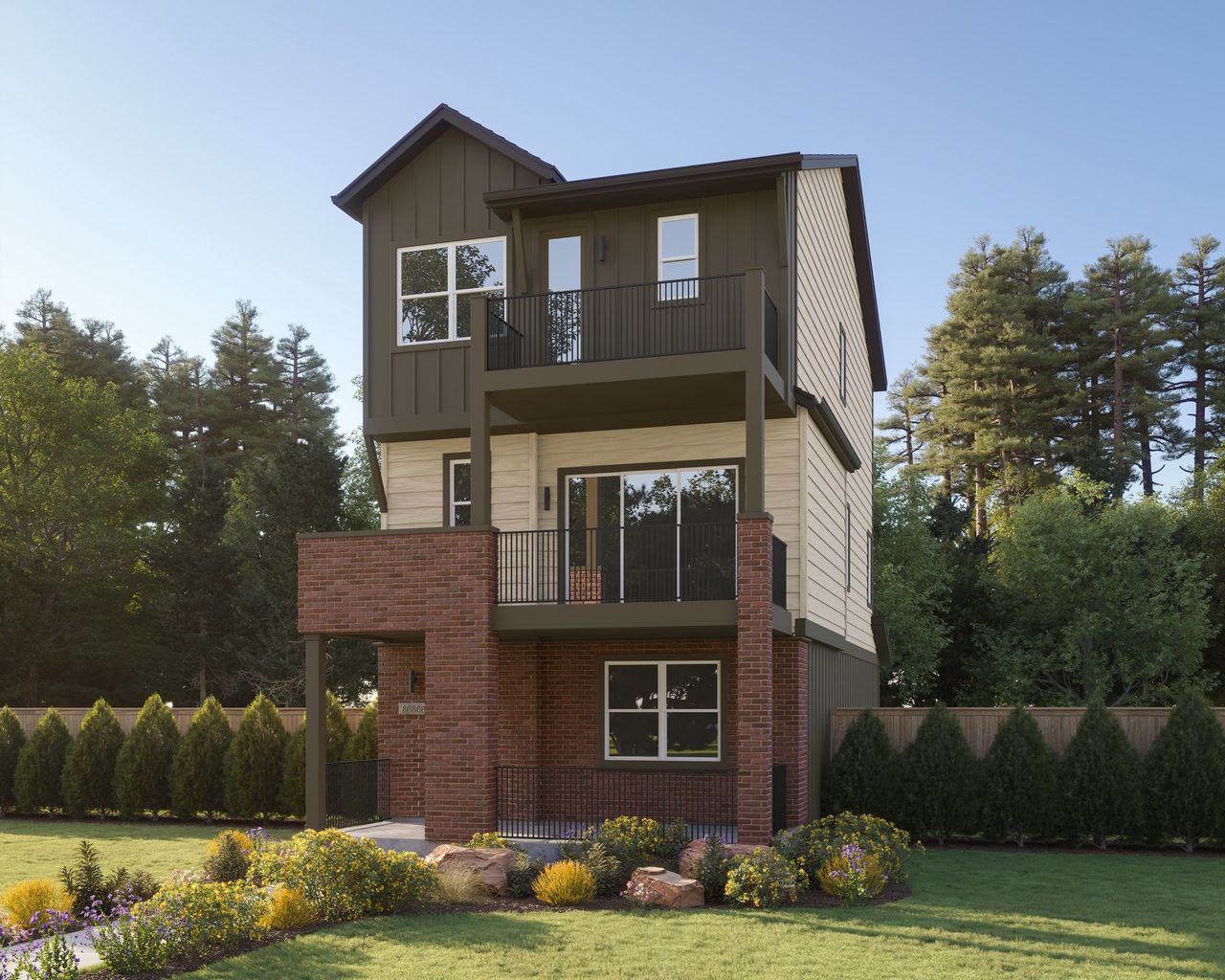 Representative exterior photo of a completed home built from the Apex Four by Brookfield Residential in Uplands, Westminster, CO (Image 2).