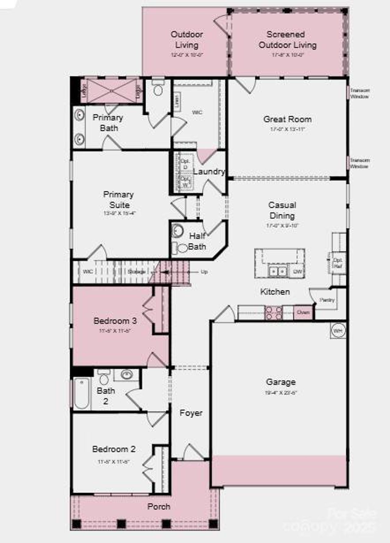 Additional highlights include: garage extension, game room with attic suite, spa shower at primary bath, screened outdoor living with uncovered patio, door from primary closet to laundry room, additional windows.