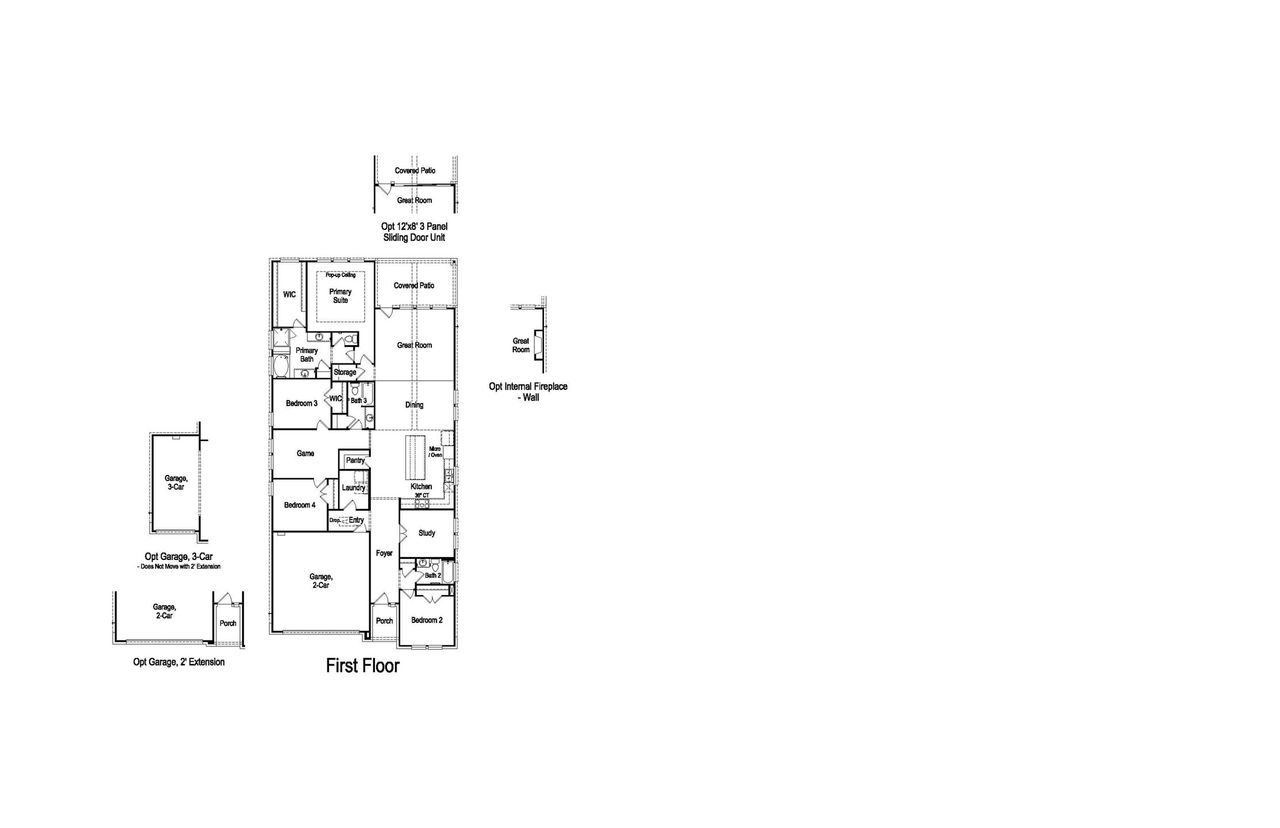 2D floor plan layout of this home in Silverleaf, Cedar Creek, TX (Image 2).