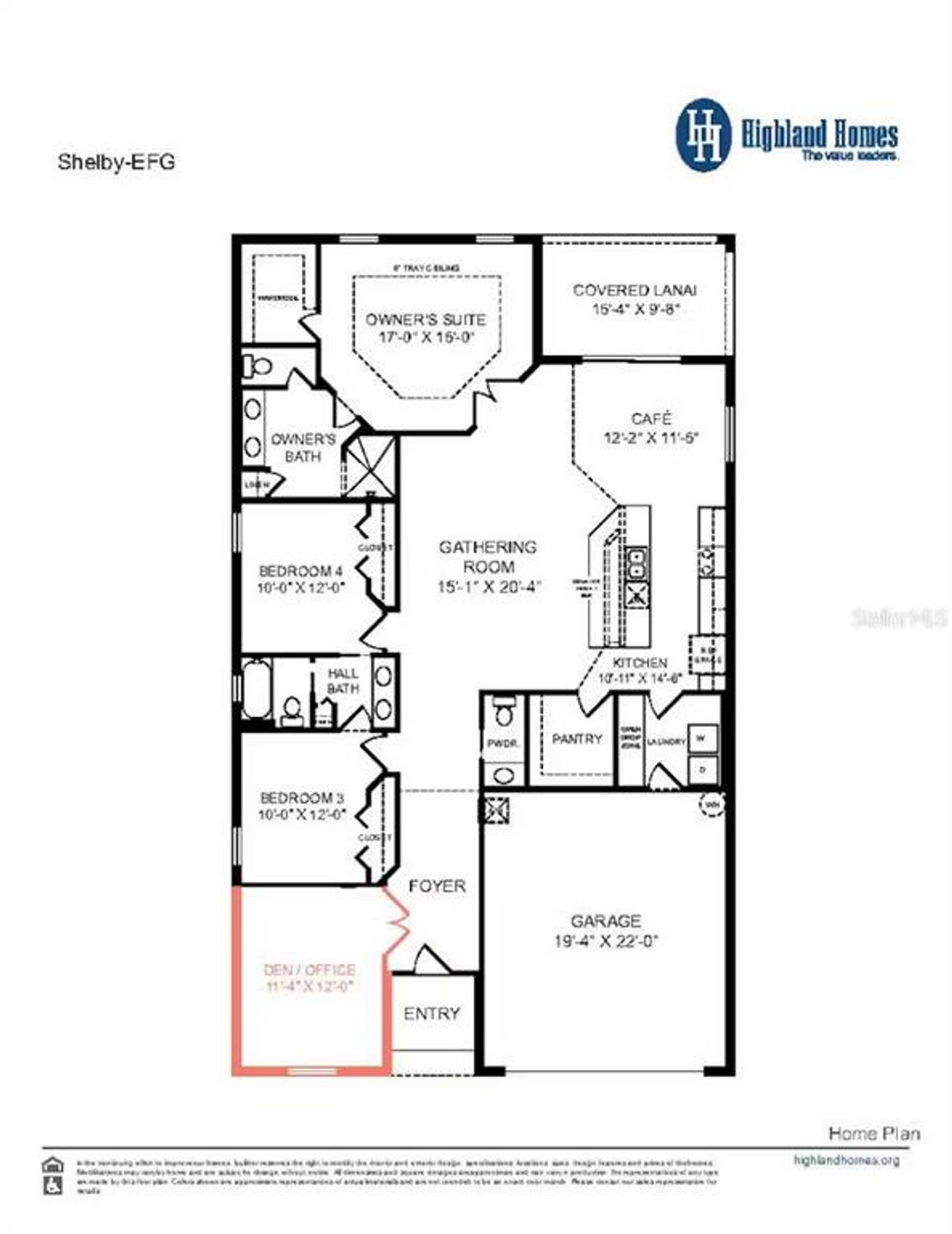 2D floor plan layout of this home in Geneva Landings, Davenport, FL (Image 2).