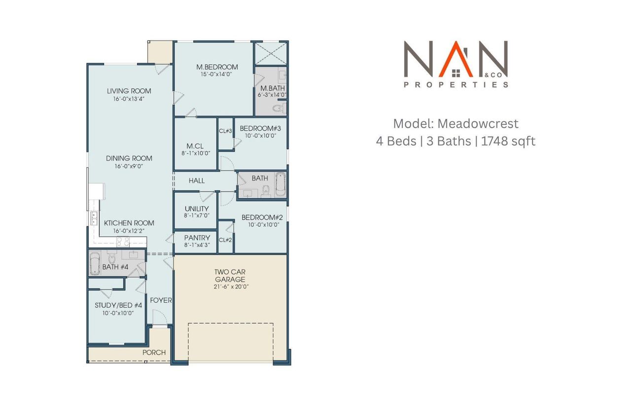 2D floor plan layout of this home in , Splendora, TX (Image 2).