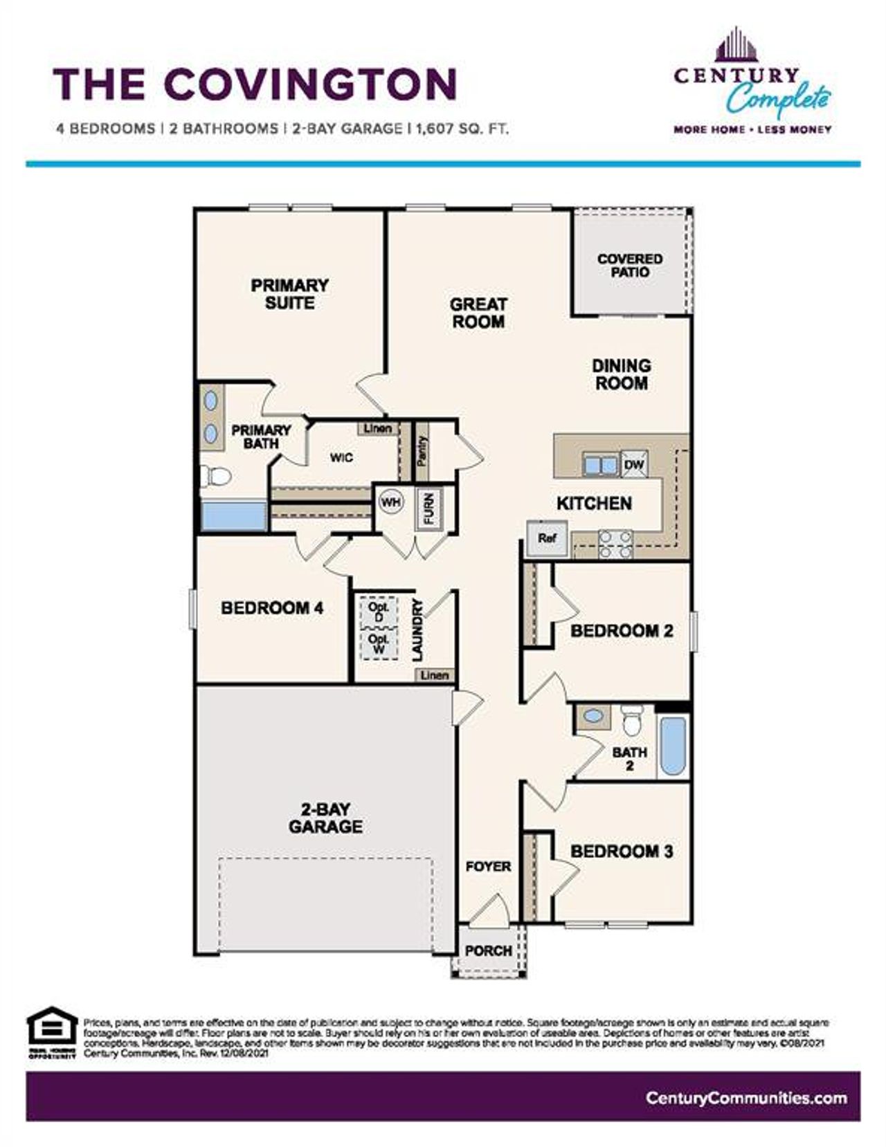 2D floor plan layout of this home in Middlefield Village, Dallas, TX (Image 2).