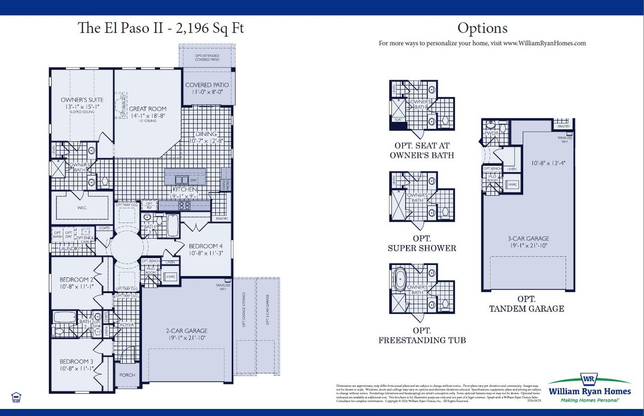 2D floor plan layout of this home in Ten Mile Creek, Celina, TX (Image 2).